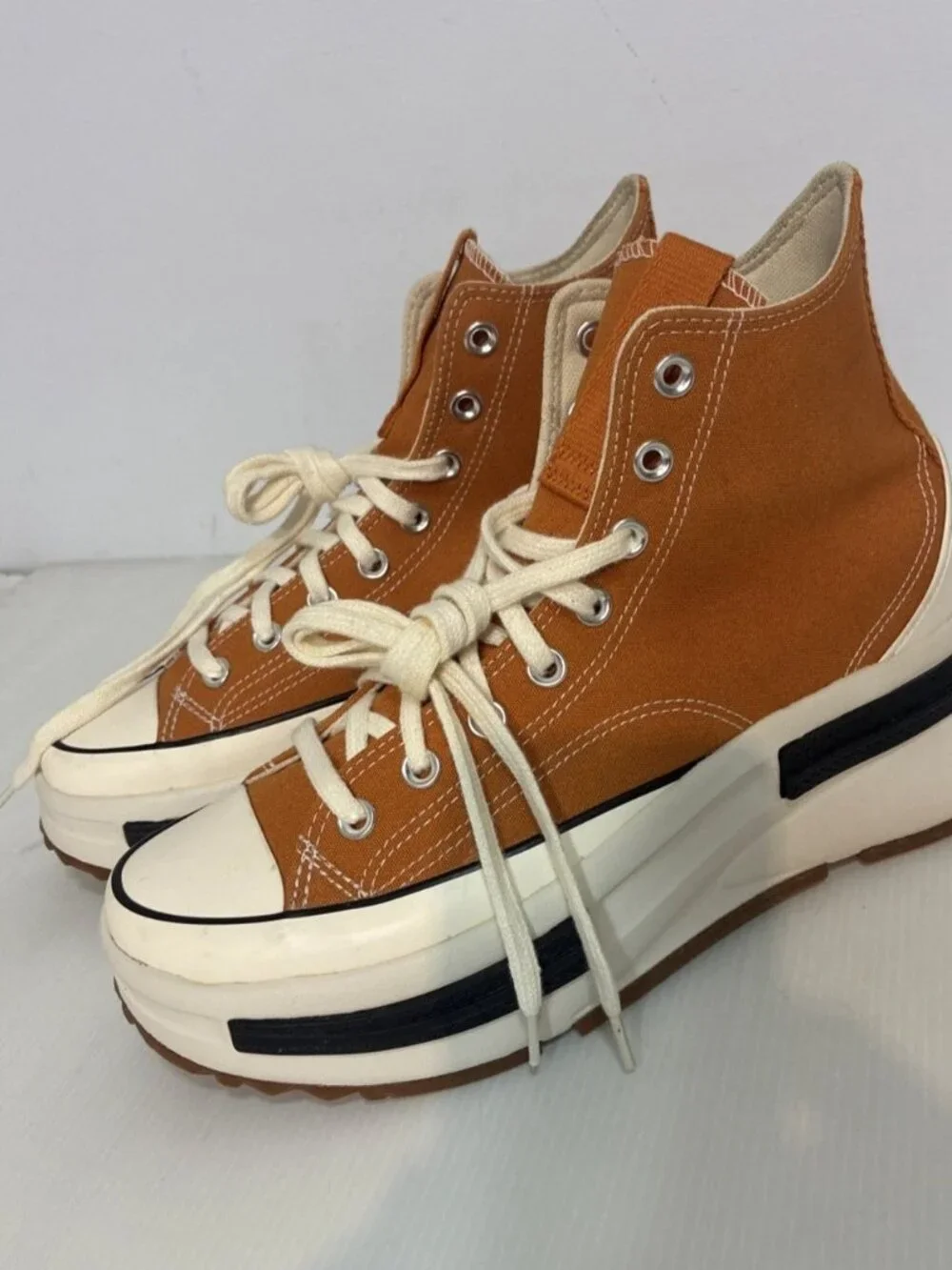 Converse Run Star Legacy CX High Top Platform Sneakers Monarch Orange Size 8.5